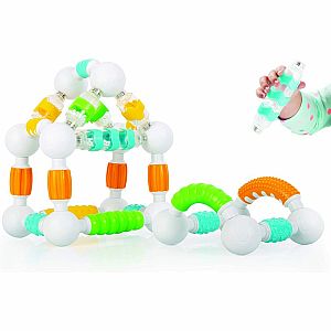 Guidecraft Grippies Shake, Build, Curve 70-Piece Set
