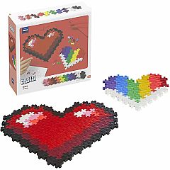Plus-Plus Puzzle By Number Hearts