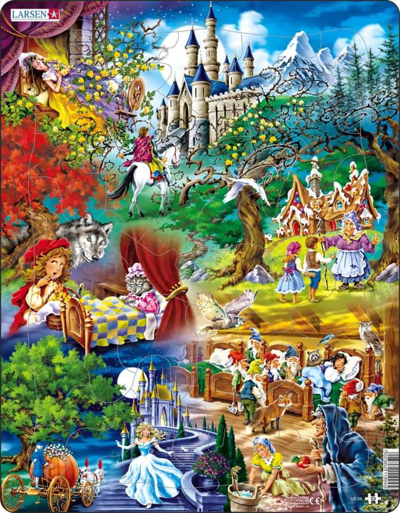 Larsen Grimm's Fairy Tale Puzzle 33 pc - Springbok - Blue